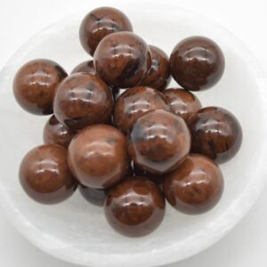 Mahogany Obsidian Sphere Ball - 2cm - 1 or 4 Count