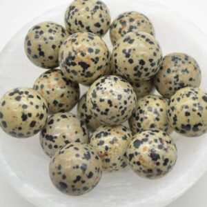 Dalmatian Jasper Sphere Ball - 2cm - 1 or 4 Count