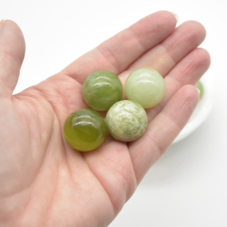 New Jade Sphere Ball - 2cm - 1 or 4 Count - Image 5
