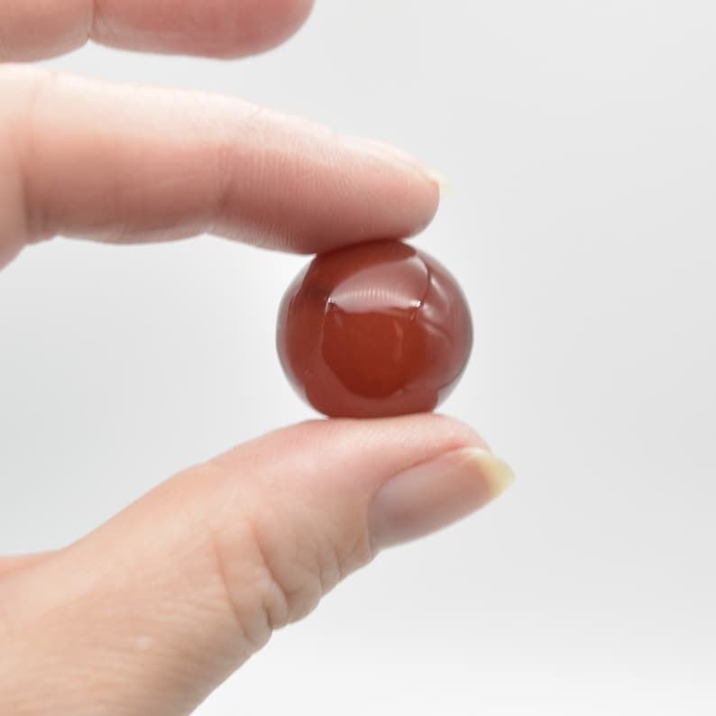 Carnelian Red Agate Sphere Ball - 2cm - 1 or 4 Count - Image 3