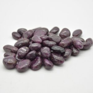 Ruby Tumbled Pebble Stones -  4 Count