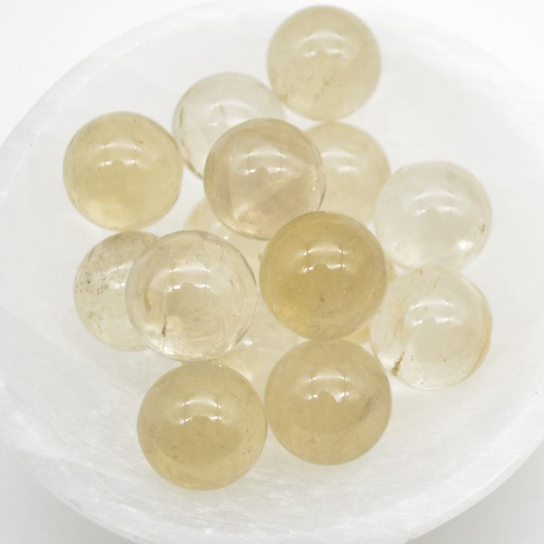 Pale Smoky Quartz Sphere Ball - 2cm - 1 or 4 Count