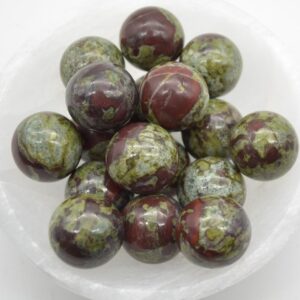 Dragon Blood Jasper Sphere Ball - 2cm - 1 or 4 Count
