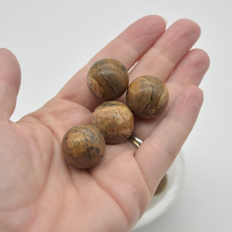 Picture Jasper Sphere Ball - 2cm - 1 or 4 Count - Image 5