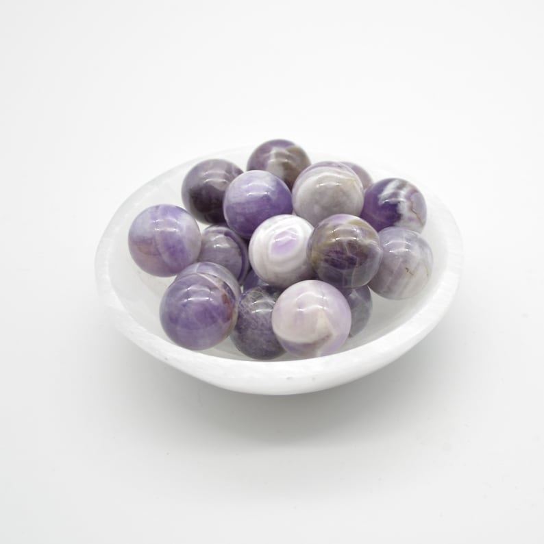 Chevron Amethyst Sphere Ball - 2cm - 1 or 4 Count - Image 2