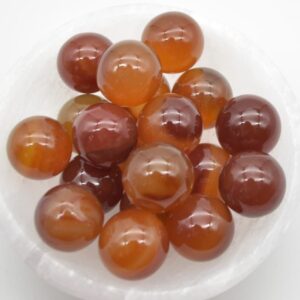 Carnelian Red Agate Sphere Ball - 2cm - 1 or 4 Count