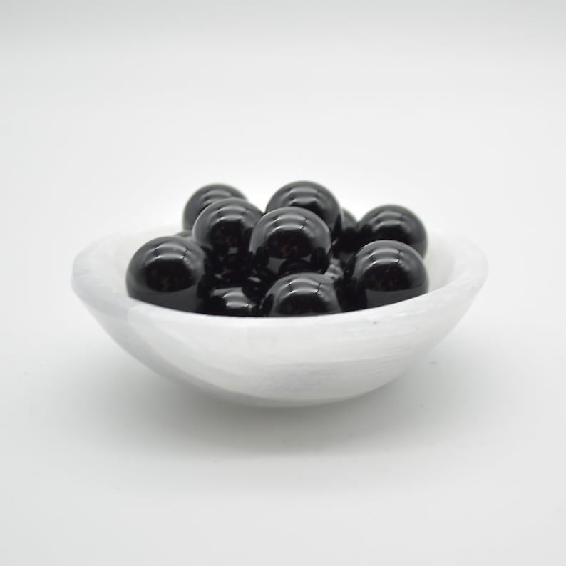 Black Obsidian Sphere Ball - 2cm - 1 or 4 Count - Image 3
