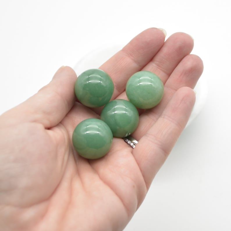 Green Aventurine Sphere Ball - 2cm - 1 or 4 Count - Image 5