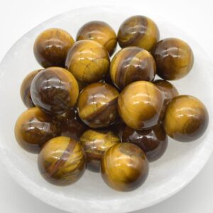 Tiger Eye Sphere Ball - 2cm - 1 or 4 Count