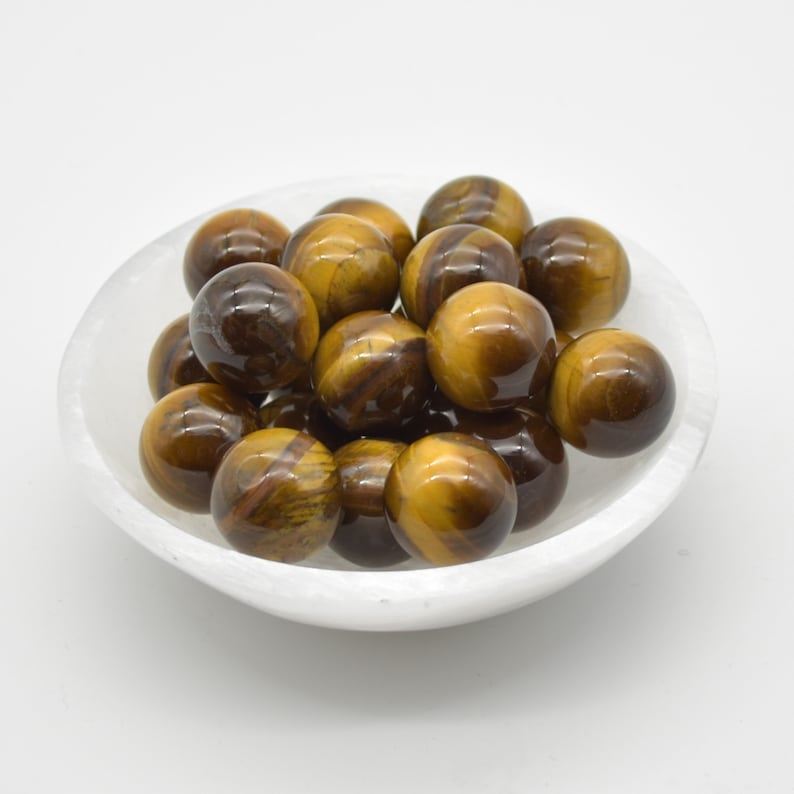 Tiger Eye Sphere Ball - 2cm - 1 or 4 Count - Image 2