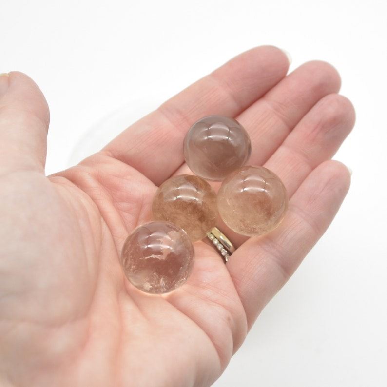 Pale Smoky Quartz Sphere Ball - 2cm - 1 or 4 Count - Image 5