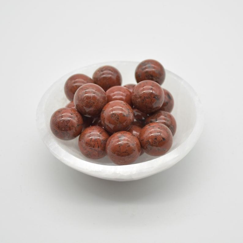 Poppy Jasper Sphere Ball - 2cm - 1 or 4 Count - Image 2
