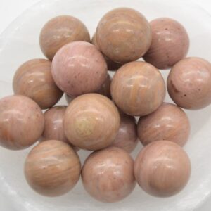 Chinese Rhodonite Sphere Ball - 2cm - 1 or 4 Count