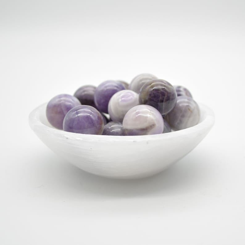 Chevron Amethyst Sphere Ball - 2cm - 1 or 4 Count - Image 3