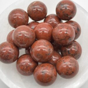 Poppy Jasper Sphere Ball - 2cm - 1 or 4 Count