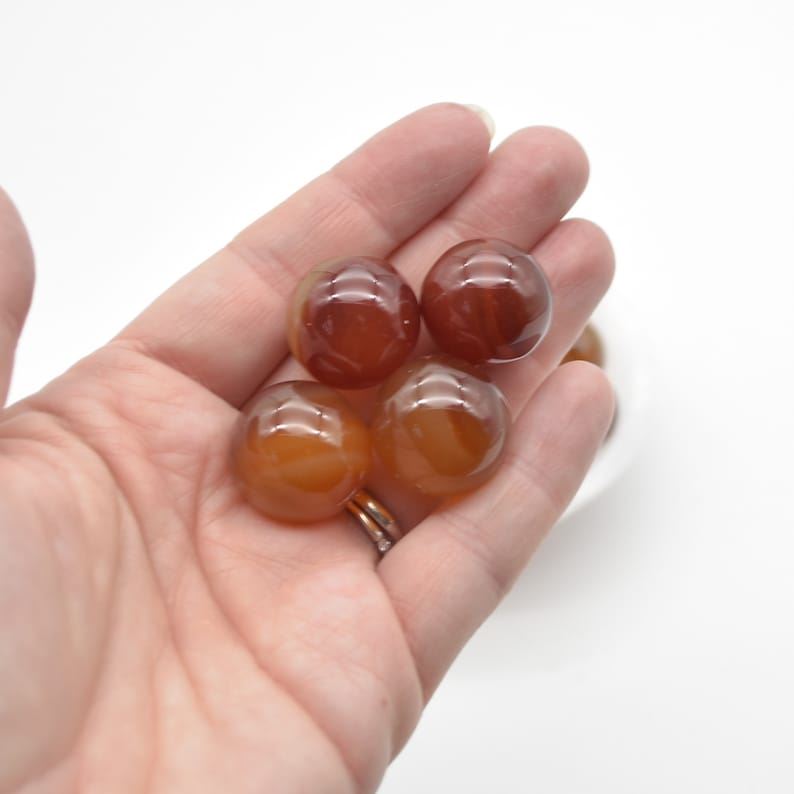 Carnelian Red Agate Sphere Ball - 2cm - 1 or 4 Count - Image 4