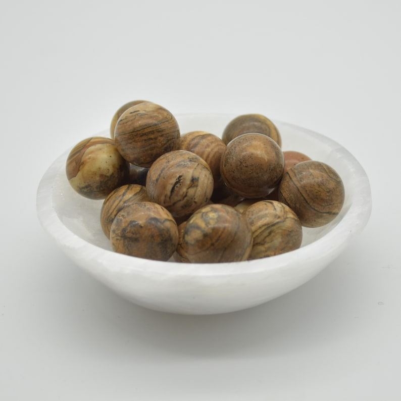 Picture Jasper Sphere Ball - 2cm - 1 or 4 Count - Image 2