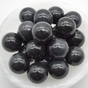 Silver Sheen Obsidian Sphere Ball - 2cm - 1 or 4 Count