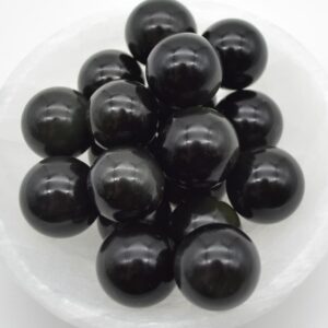 Rainbow Sheen Obsidian Sphere Ball - 2cm - 1 or 4 Count