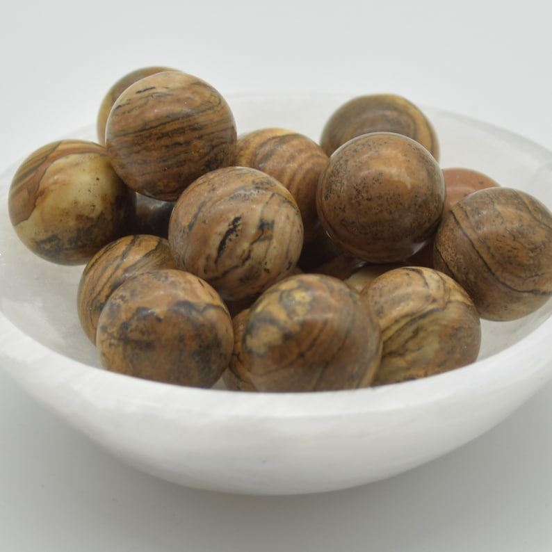 Picture Jasper Sphere Ball - 2cm - 1 or 4 Count