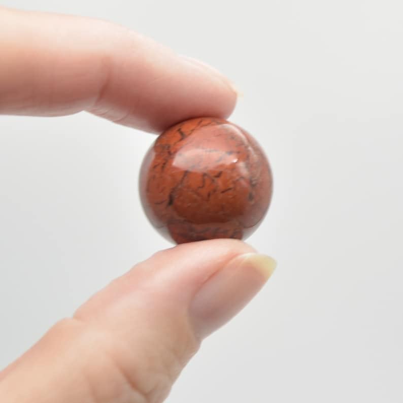 Poppy Jasper Sphere Ball - 2cm - 1 or 4 Count - Image 4