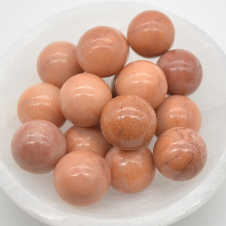 Pink Aventurine Sphere Ball - 2cm - 1 or 4 Count