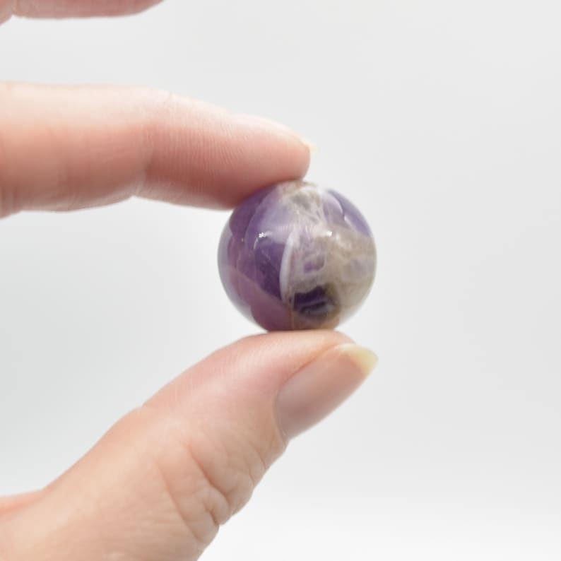 Chevron Amethyst Sphere Ball - 2cm - 1 or 4 Count - Image 4
