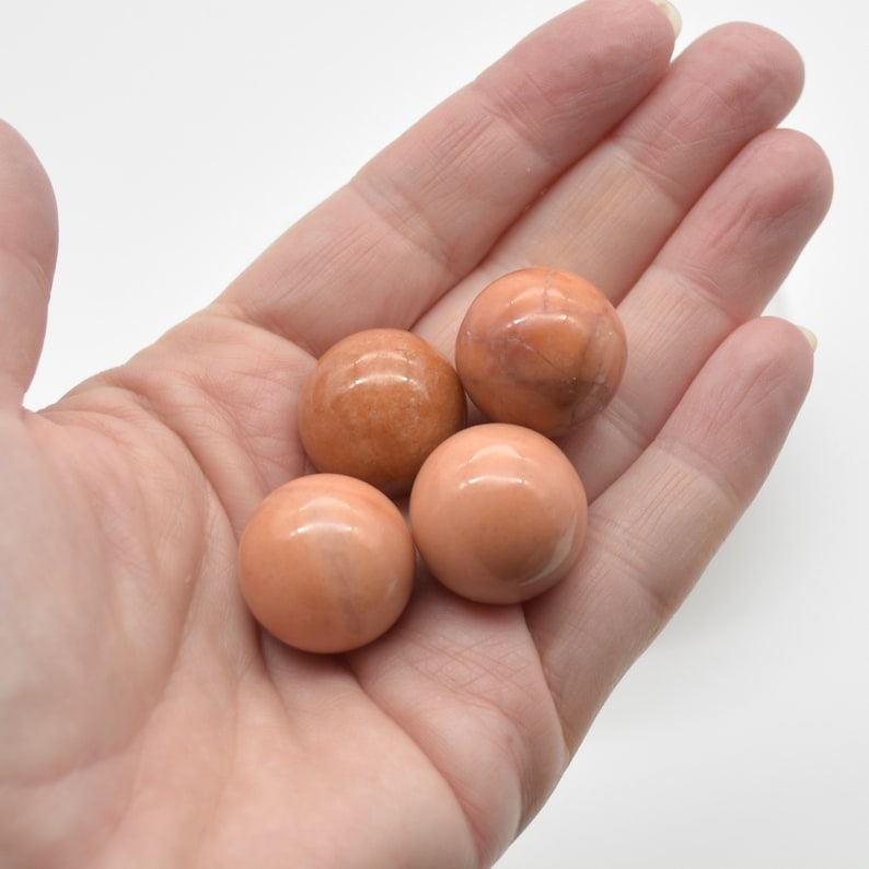 Pink Aventurine Sphere Ball - 2cm - 1 or 4 Count - Image 5