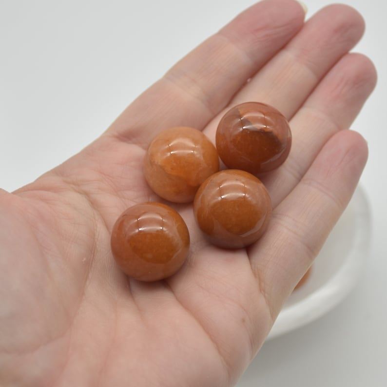 Red Aventurine Sphere Ball - 2cm - 1 or 4 Count - Image 4