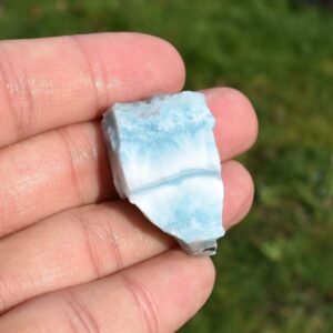 Larimar Dolphin Stone Freeform Raw Slab Slice - 14 grams - #012