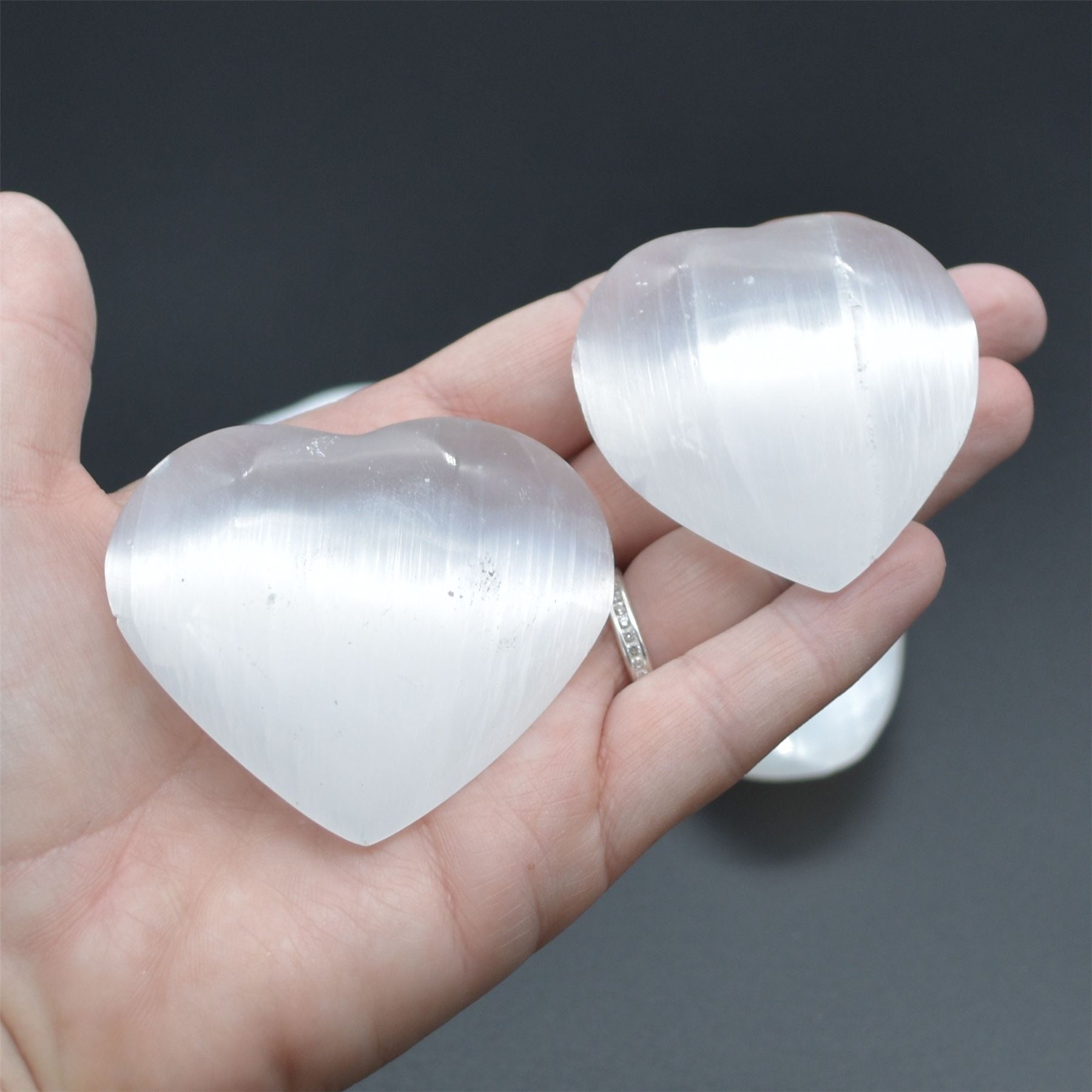 Selenite (Satin Spar) Heart - 5cm - 6cm - 1 Count - Image 6