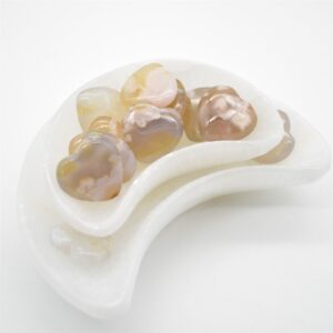 Flower Agate Heart - 3cm - 1 Count