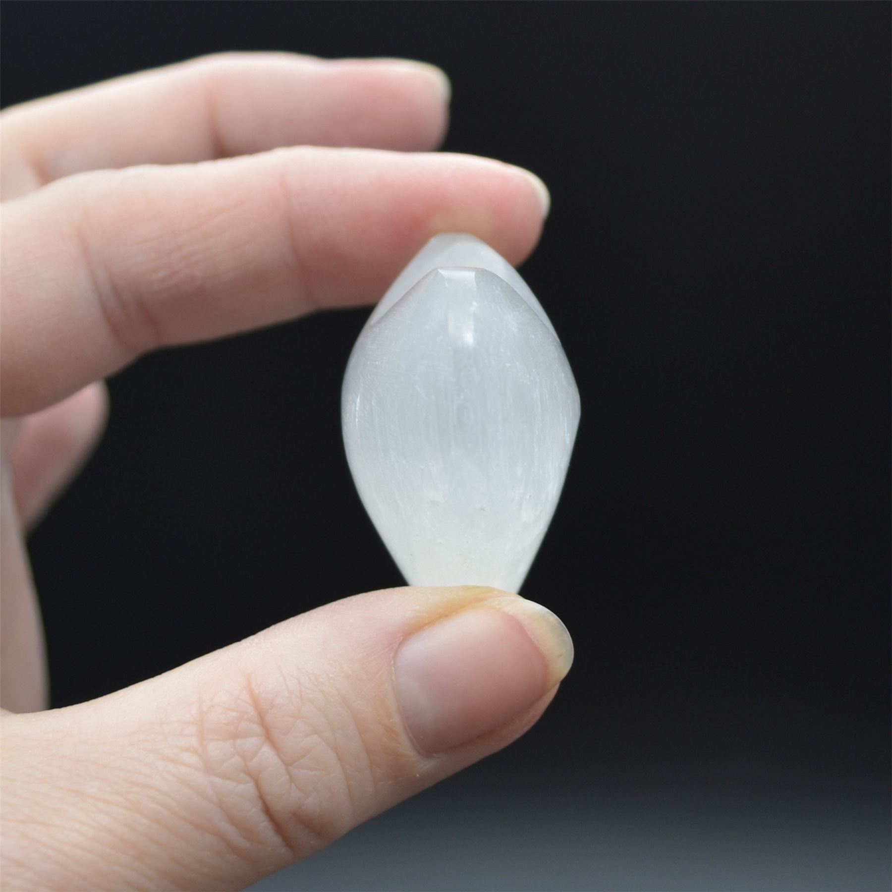 Selenite (Satin Spar) Puffy Heart - 4cm - 1 Count - Image 5