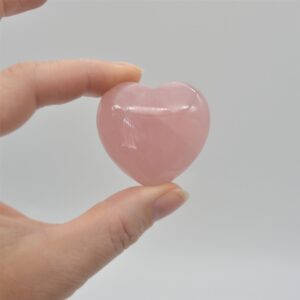 Rose Quartz Puffy Crystal Heart - 4cm - 1 Count