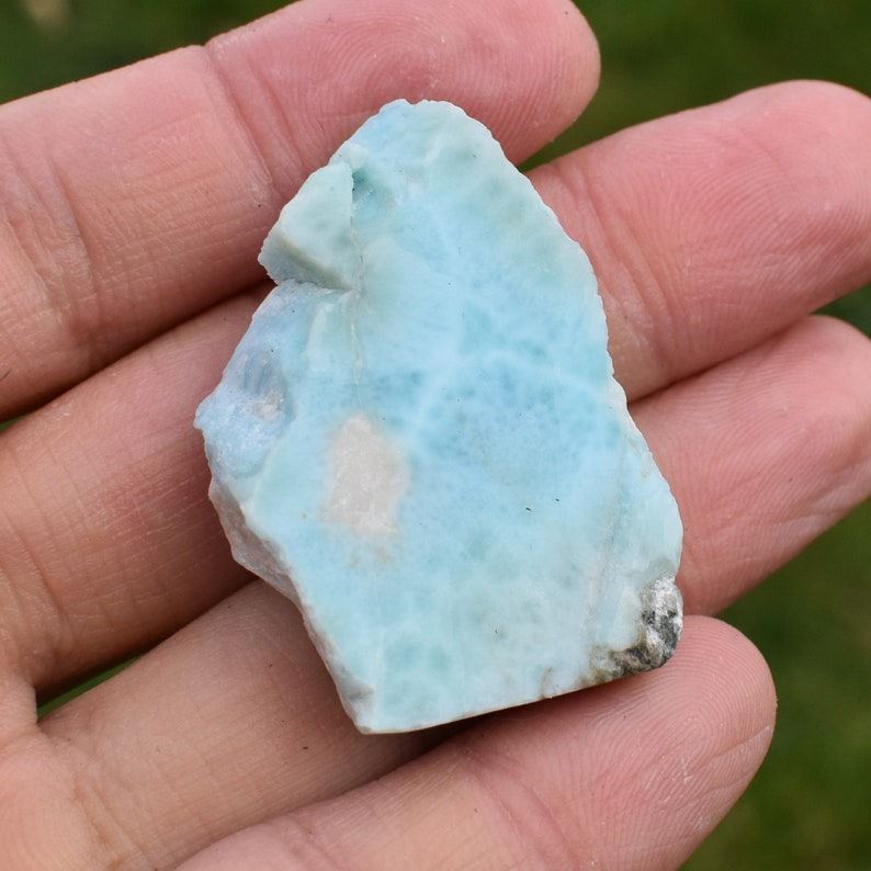 Larimar Dolphin Stone Freeform Raw Slab Slice - 19 grams - #028 - Image 2