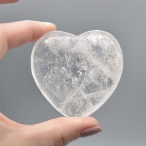 Clear Quartz Heart - 6cm - 1 Count