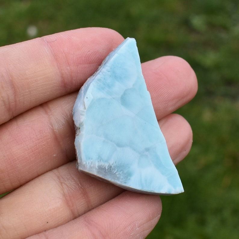 Larimar Dolphin Stone Freeform Raw Slab Slice - 18 grams - #029