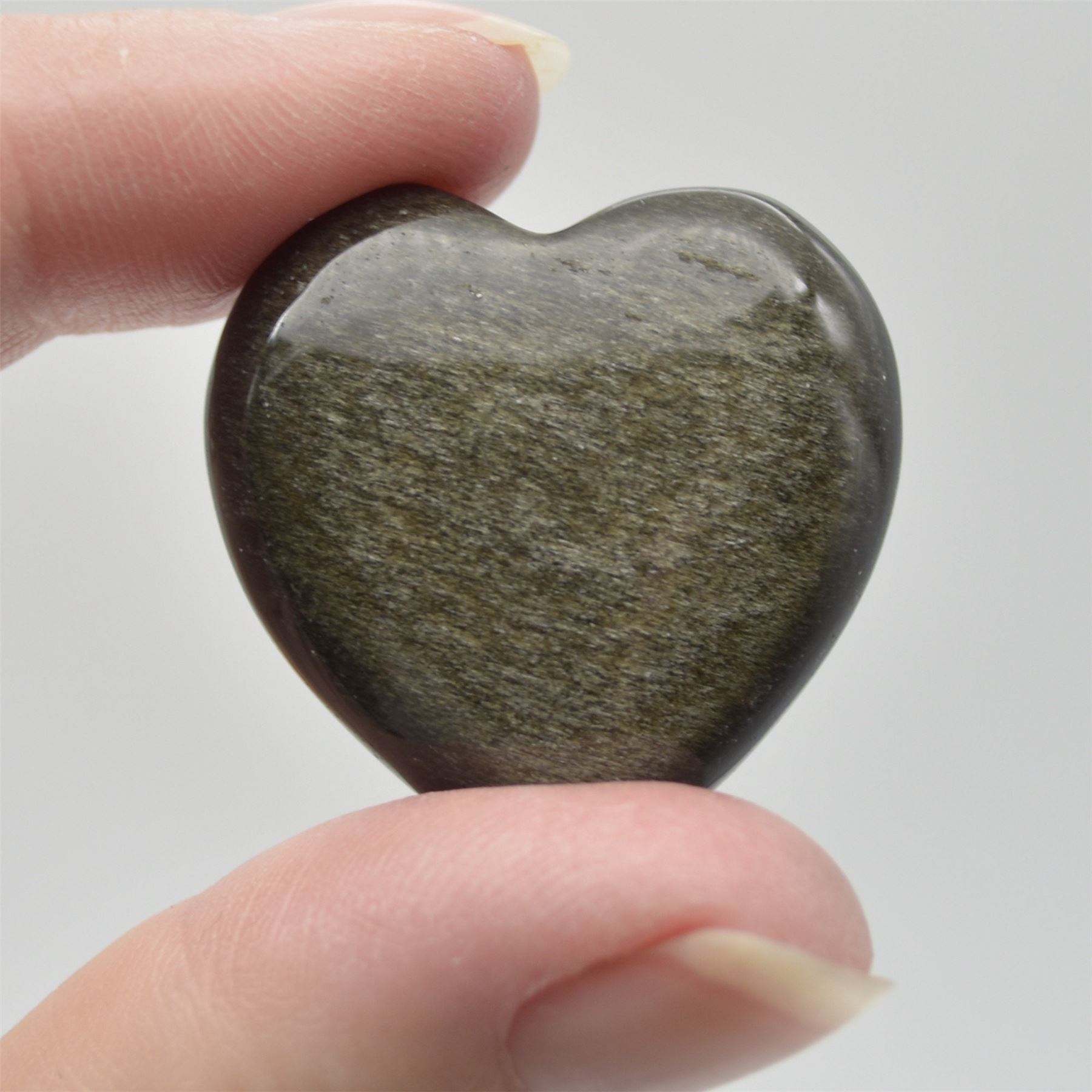 Golden Sheen Obsidian Heart - 3cm - 1 Count - Image 5