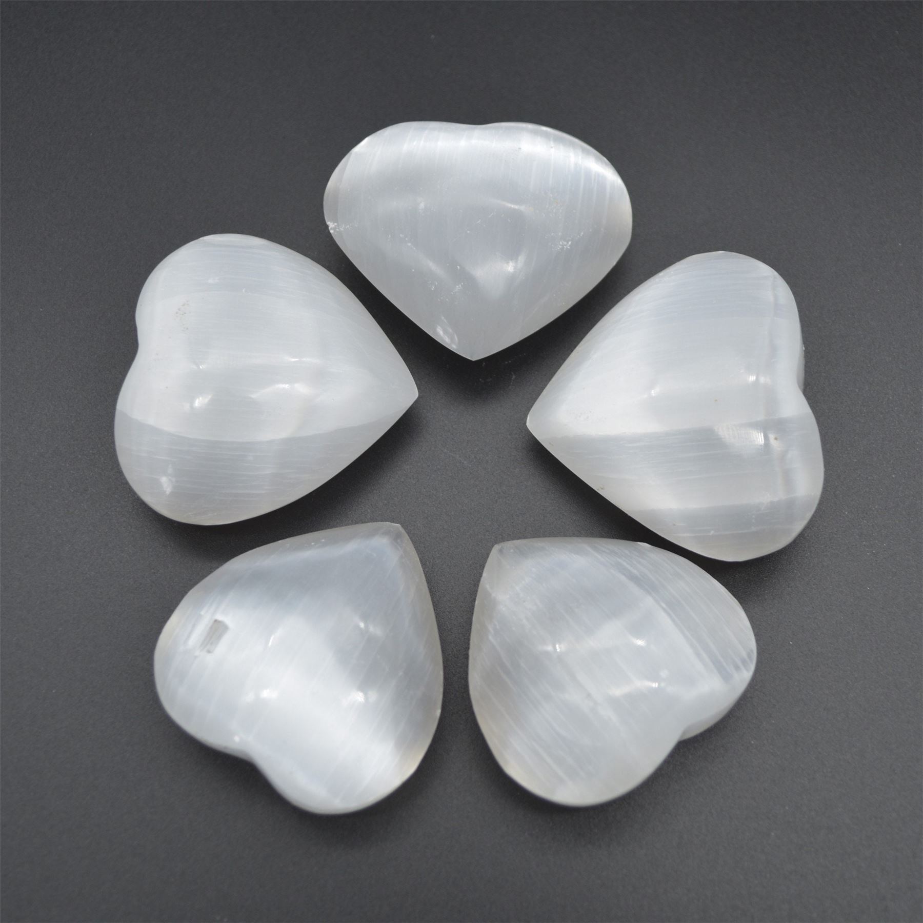 Selenite (Satin Spar) Heart - 5cm - 6cm - 1 Count