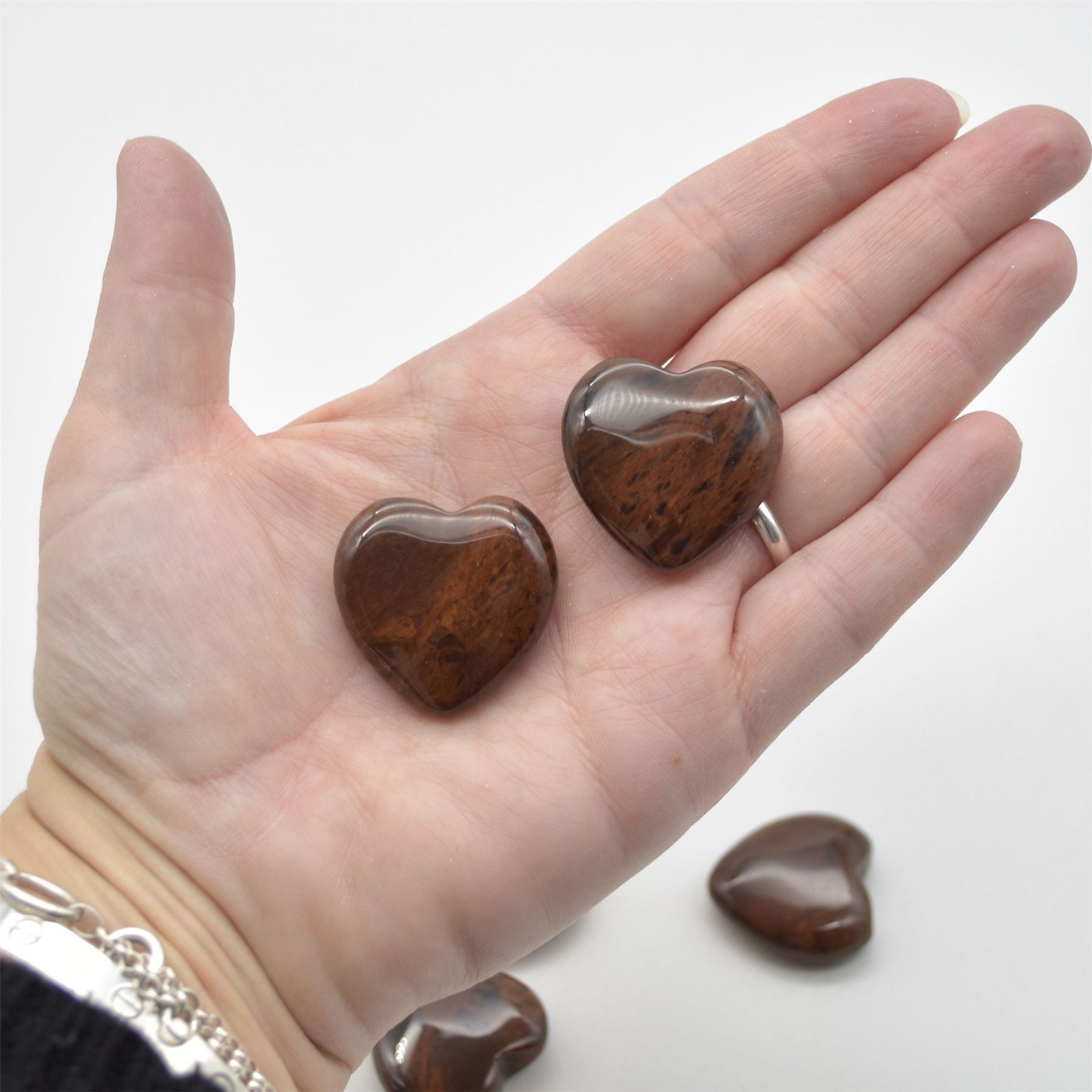 Mahogany Obsidian Heart - 3cm - 1 Count - Image 5