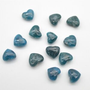 4 Apatite Mini Hearts - 1cm