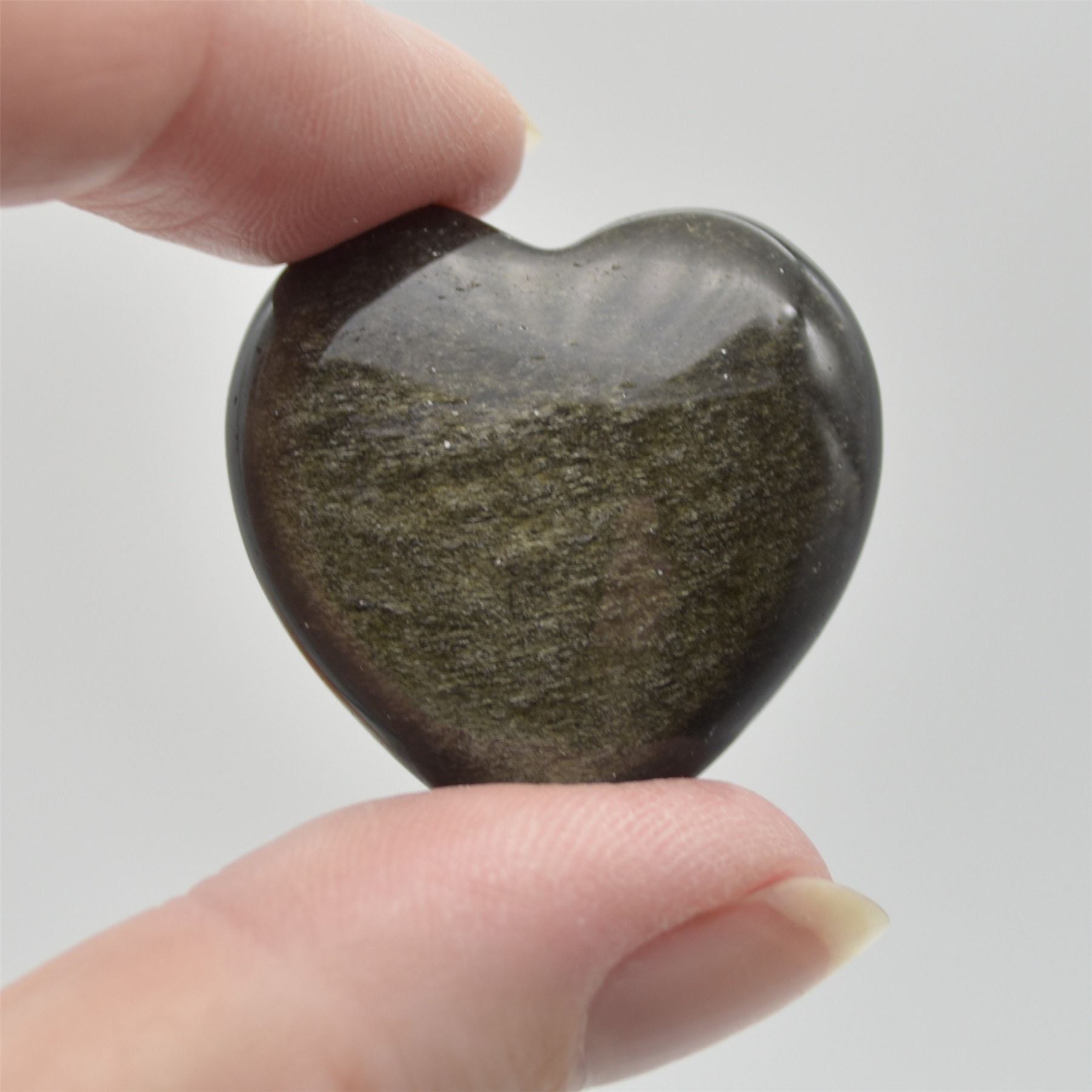 Golden Sheen Obsidian Heart - 3cm - 1 Count - Image 4