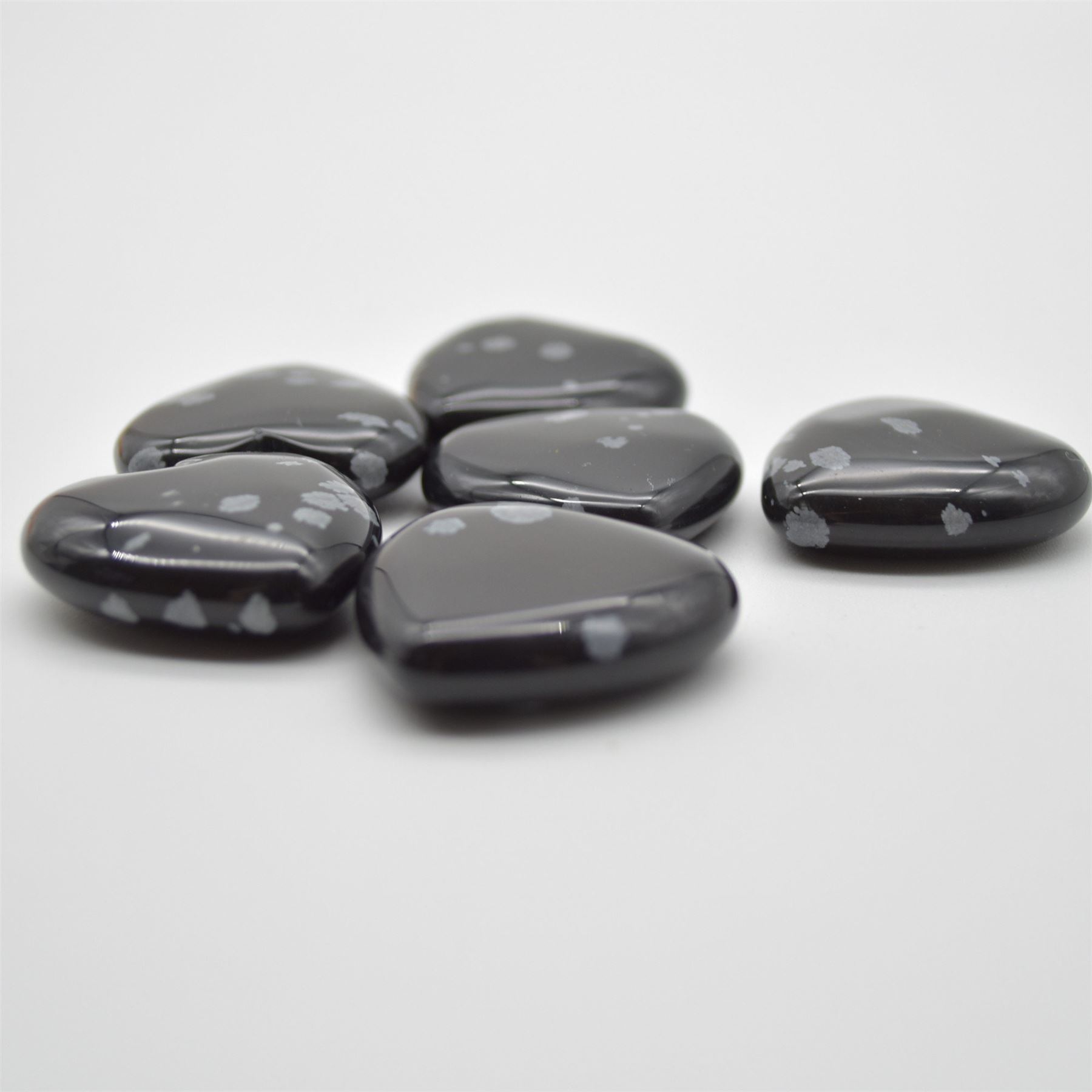 Snowflake Obsidian Heart - 3cm - 1 Count - Image 3