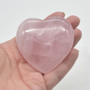 Rose Crystal Quartz Heart - 6cm - 1 Count