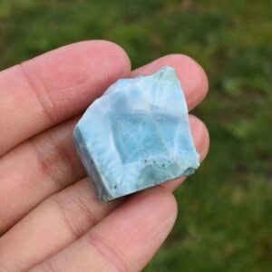 Larimar Dolphin Stone Freeform Raw Slab Slice - 18 grams - #014