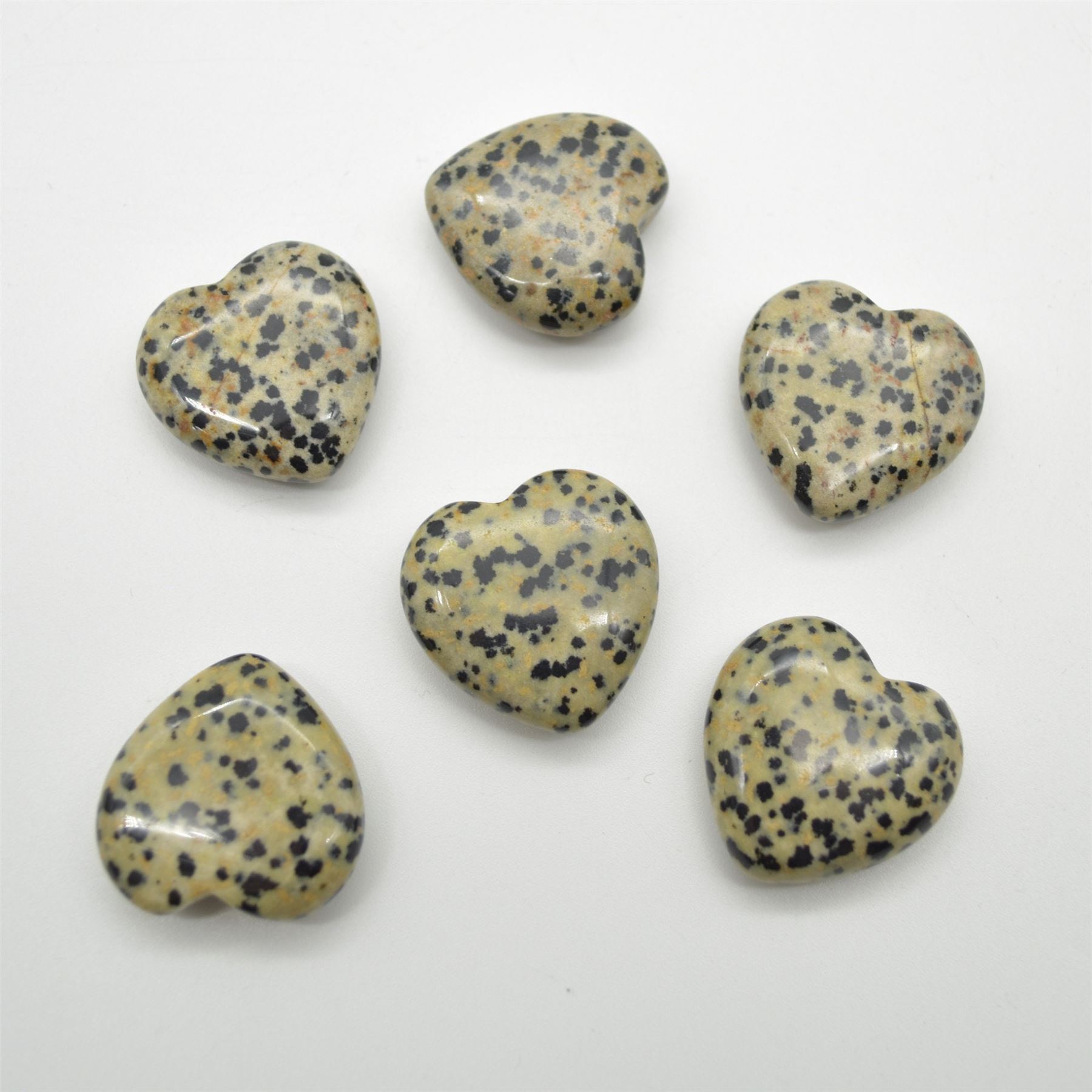 Dalmatian Jasper Heart - 3cm - 1 Count - Image 2