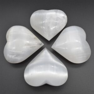 Selenite (Satin Spar) Heart - 8cm - 1 Count