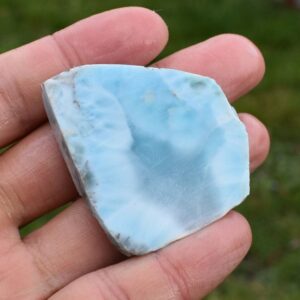 Larimar Dolphin Stone Freeform Raw Slab Slice - 38 grams - #022