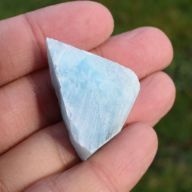 Larimar Dolphin Stone Freeform Raw Slab Slice - 18 grams - #037 - Image 2