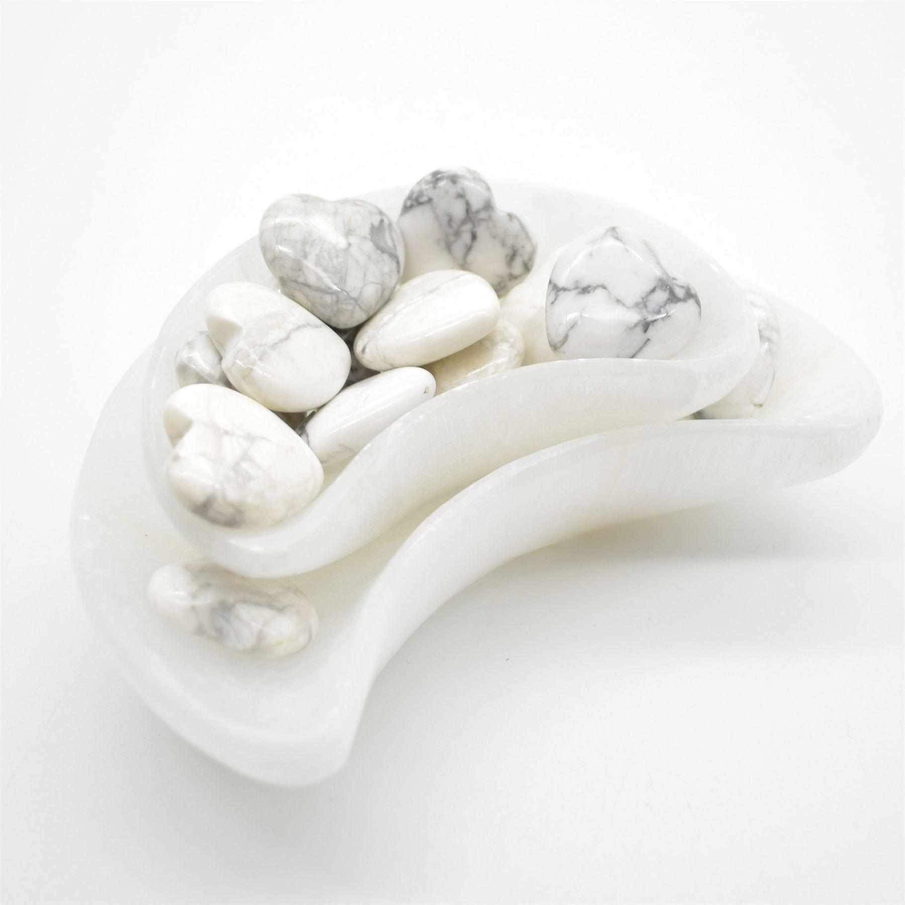White Howlite Heart - 3cm - 1 Count